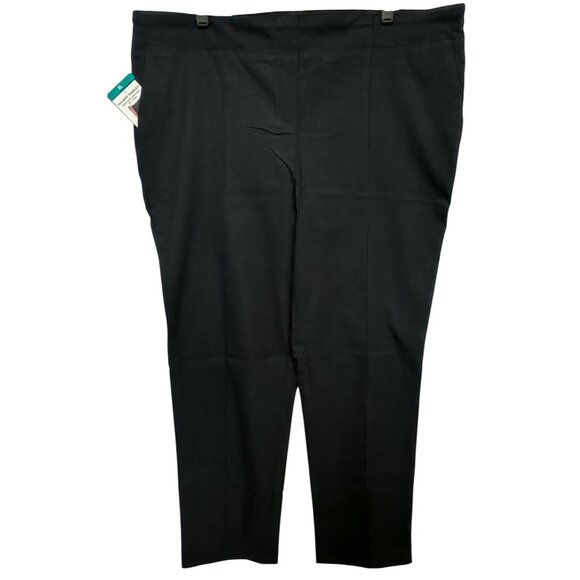 Hilary Radley XL Mid Rise Black Slim Leg Pants 29" Inseam Built-In Tummy Control - Picture 2 of 10